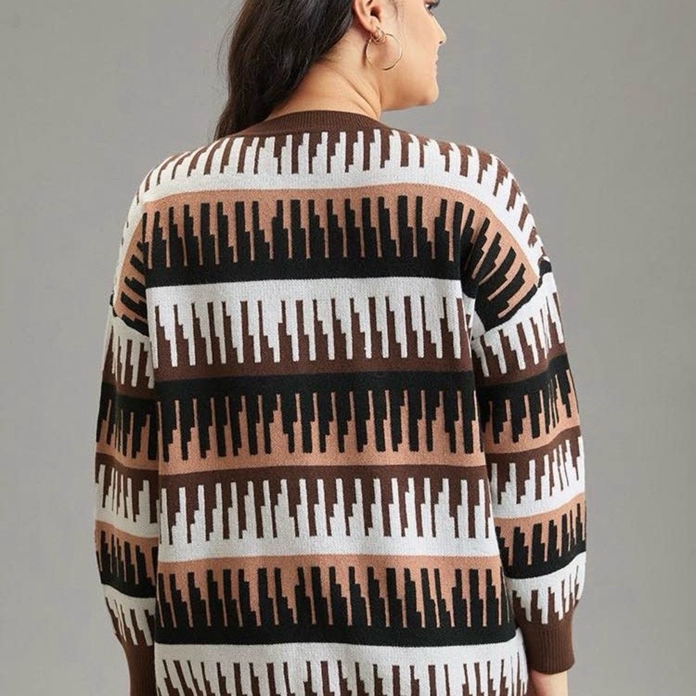 BloomChic Multicolor Geometric Sweater - Picture 8 of 10